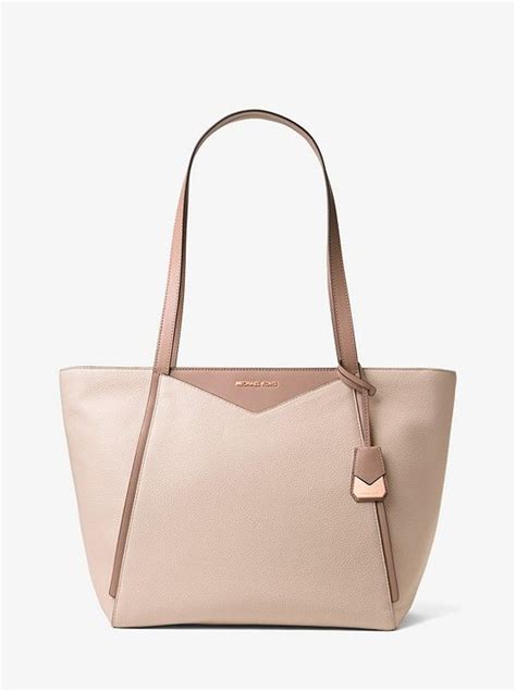 michael kors whitney fawn|Whitney Large Leather Tote Bag .